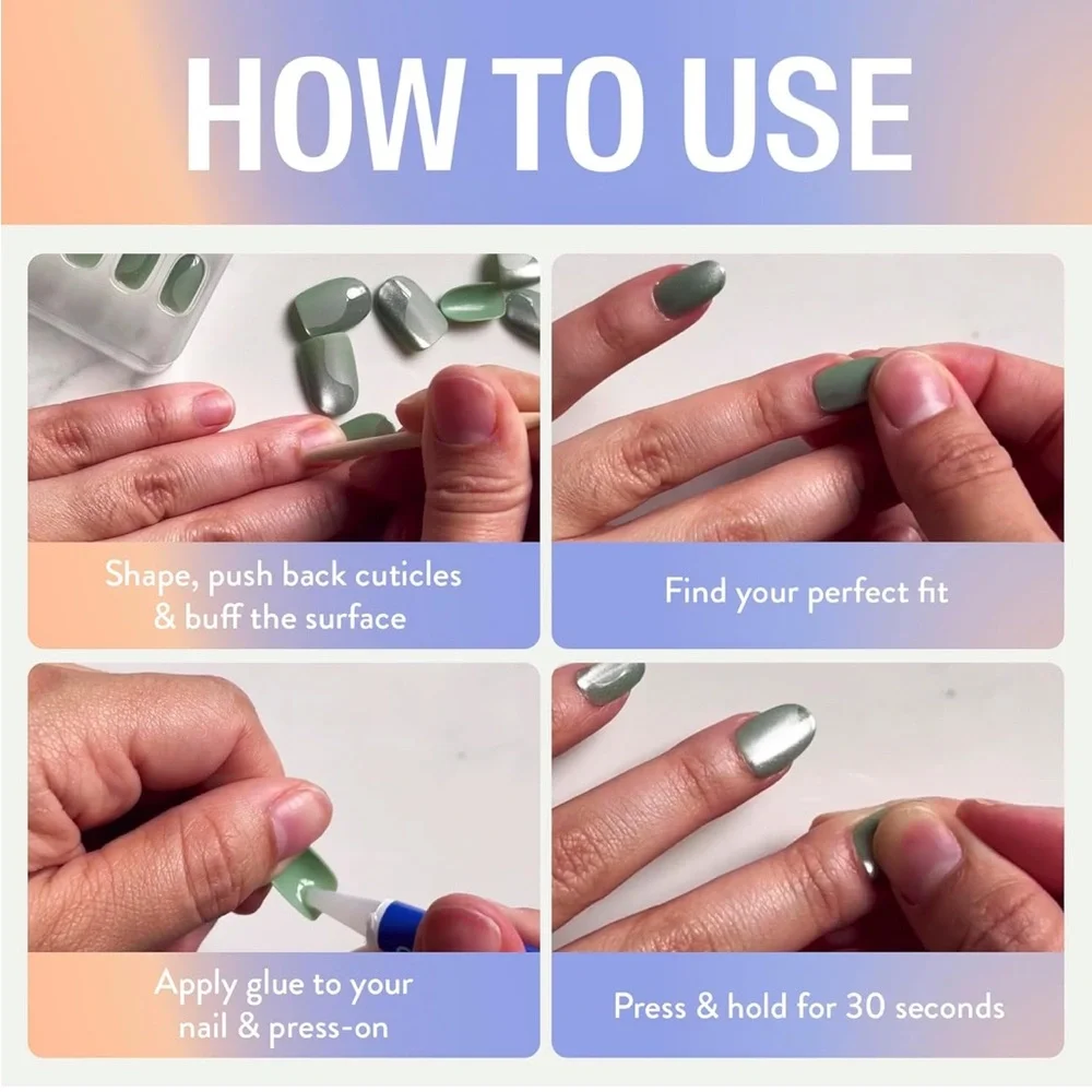 Chill Tips Gone Riding Neutral Browns Short Almond Press On Nails